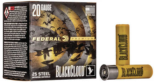 Federal Black Cloud FS Steel Shotshells 20 Gauge 3" 1 Oz 1350 Fps #2 25 Rounds